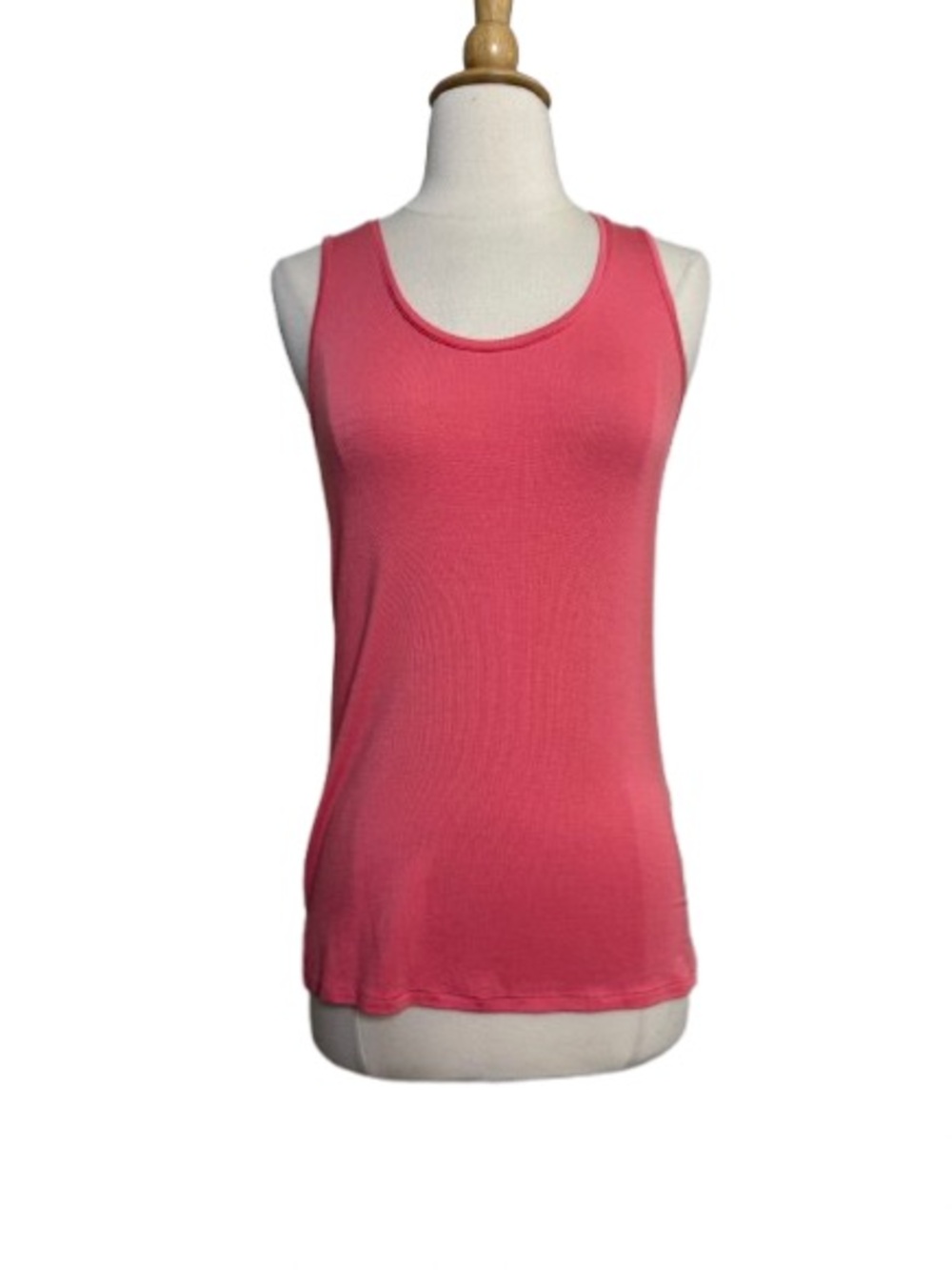 White House Black Market Coral Pink Scoop Neck Tank